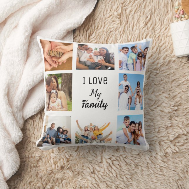 Foto "Familie und Freunde" Kissen (Decke)