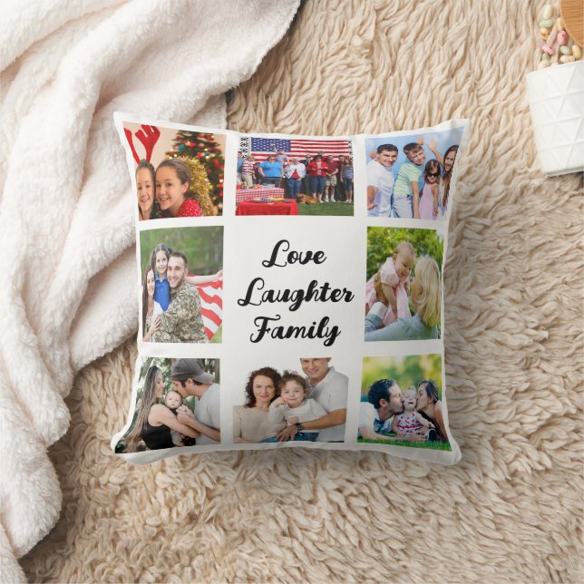 Foto "Familie und Freunde" Kissen (Decke)