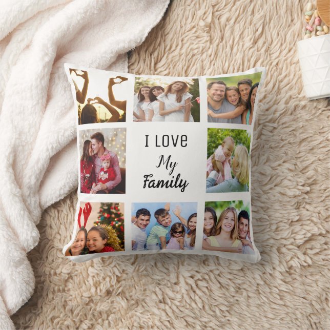 Foto "Familie und Freunde" Kissen (Decke)