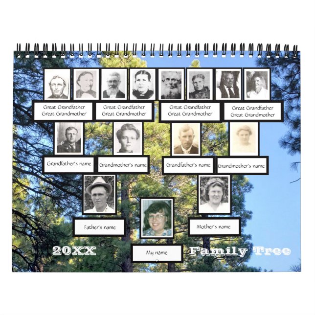 Foto Familienbaum Zwölf Foto Hintergrundkalender Kalender (Titelbild)