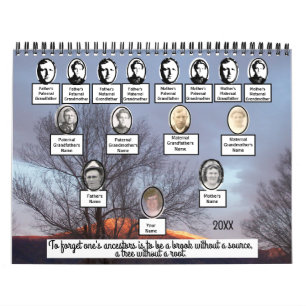 Foto Familienbaum Zwölf Landschaftliche Fotos Kalender