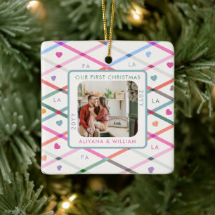 Foto Familienfest Weihnachten Fest La Pastel Muste Keramikornament
