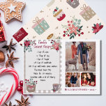 Foto Family Collage Country Weihnachtskarte Mitteilungskarte<br><div class="desc">Weihnachts Grußkarte Familie Foto Collage ein Ferien Rezept Land Stil. Ein wunderschöner Weg, um den Urlaub Ihrer Familie in dieser Urlaubszeit zu genießen. Weihnachtsrezepte und persönliche Fotos sind ein ganz besonderes Familiengepäck, das das beste Geschenk von allen ist. Mit dem Geheimrezept der Familie auf der Vorderseite geschrieben mit vielen Lieben...</div>