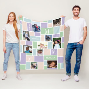 Foto Farbblock-Spaß-Pastellemodernes Chic-10 Fleecedecke