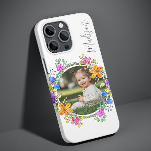 Foto Farbige Blumen Einfach Moderne Personalisiert Case-Mate iPhone 14 Pro Hülle