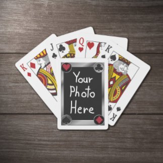Foto Farbkarten beim Poker spielen Spielkarten
