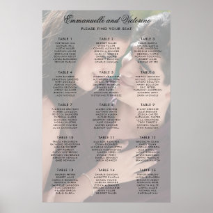 Foto-Faux-Vellum-Elegante-Hochzeits-Sitzordnung Poster