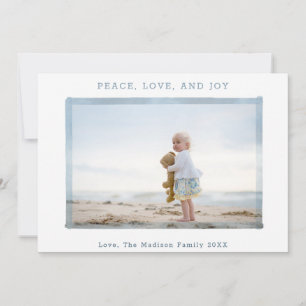 FOTO-FERIENKARTE Coastal Beach Peace Liebe Joy Feiertagskarte