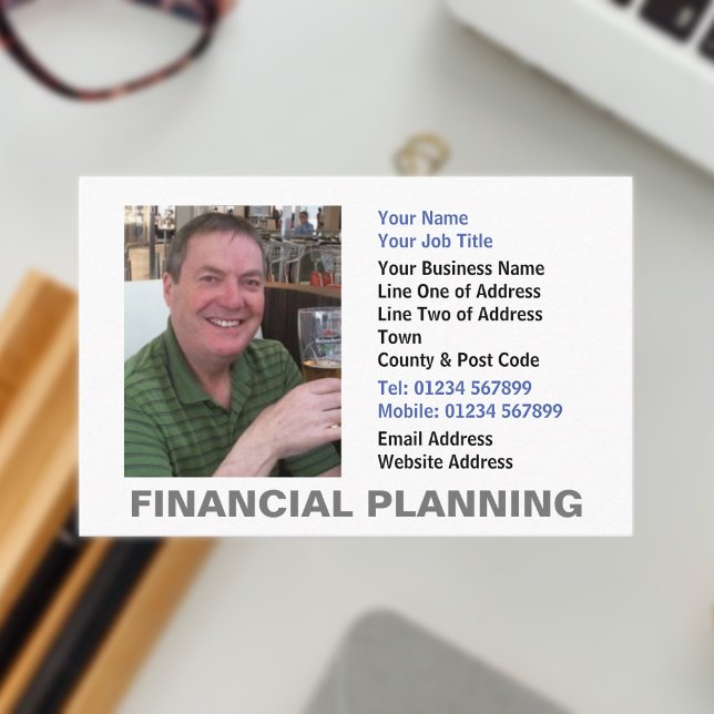 Foto Finanzplanung Visitenkarte (Financial Planning Business Card)