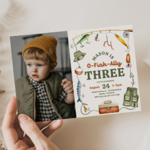 Foto Fischen 3. Geburtstag Einladung