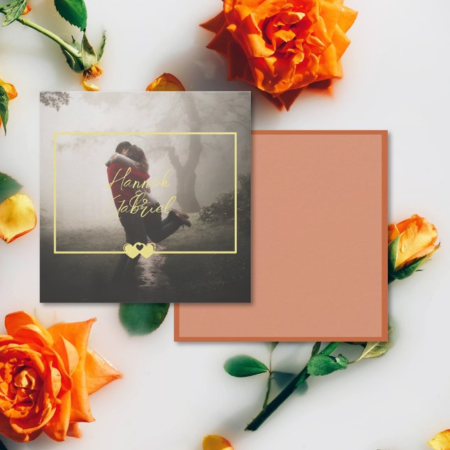 Foto-Flachnotizkarte hinzufügen Mitteilungskarte (Add Photo Flat Note Card (front and back))