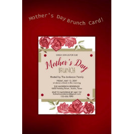 Foto Floral Modern Mothers Day Brunch Einladungen