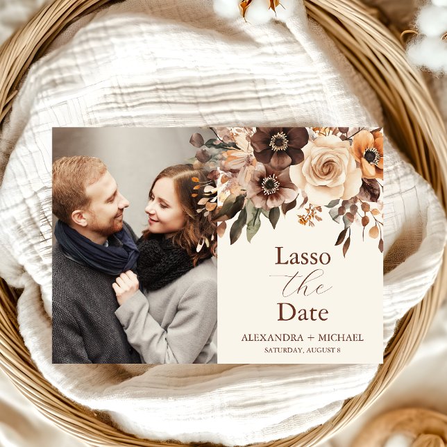 Foto Floral Terracotta Wedding Save The Date (Von Creator hochgeladen)