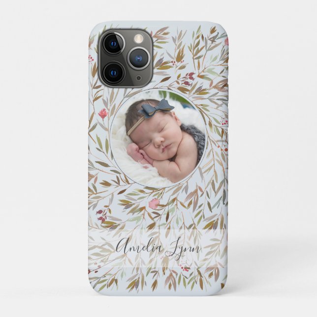 Foto Floral Wreath Personalisiertes Foto Case-Mate iPhone Hülle (Rückseite)