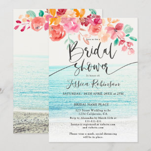 Foto florale Wasserfall Brautparty Einladung