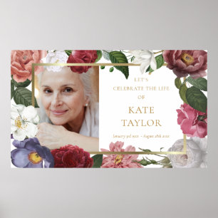 Foto Florales Trauer Gedenkgottesdienst Schild