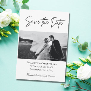 Foto Formal Klassische Hochzeit Save The Date