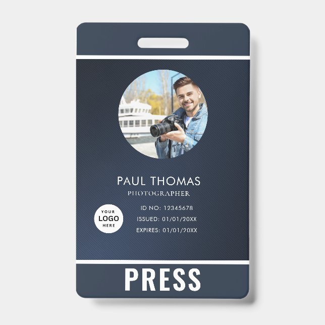 Foto Fotograf Press Abzeichen Ausweis (Vorderseite)
