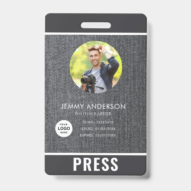 Foto Fotograf Press Abzeichen Ausweis (Vorderseite)