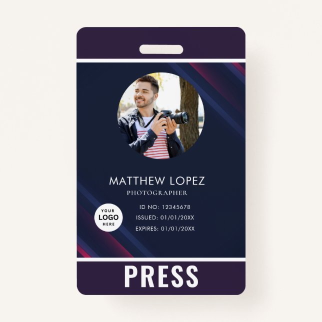 Foto Fotograf Press Abzeichen Ausweis (Vorderseite)