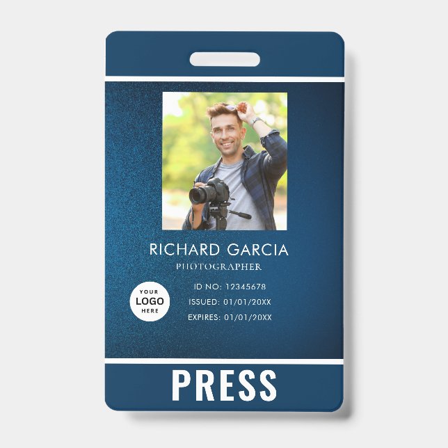 Foto Fotograf Press Abzeichen Ausweis (Vorderseite)