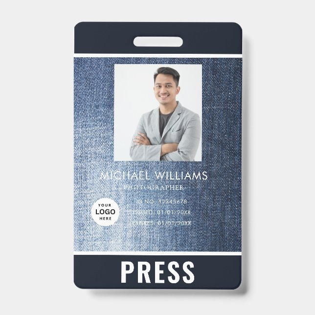 Foto Fotograf Press Abzeichen Ausweis (Vorderseite)