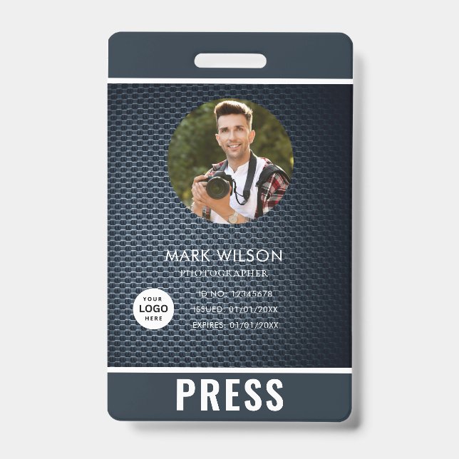 Foto Fotograf Press Abzeichen Ausweis (Vorderseite)