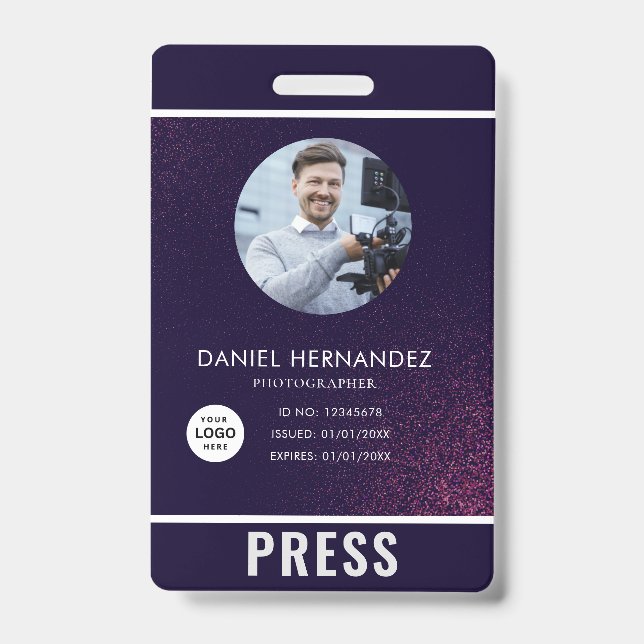 Foto Fotograf Press Abzeichen Ausweis (Vorderseite)