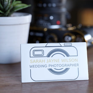 Foto-Fotograf-Symbol weiß Name Tag Namenschild