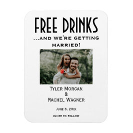 Foto "Free Drinks" Speichern Sie die Daten Magnet