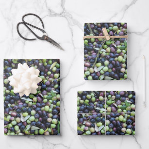 Foto Fresh Olives Geschenkpapier Set