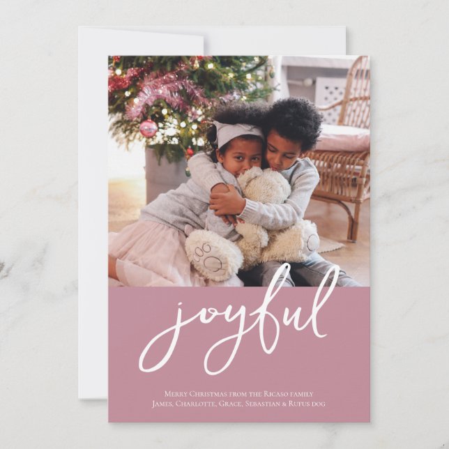 Foto Frohe Festtage Freude Feiertagskarte (Vorderseite)