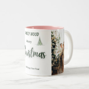 Foto frohe Weihnachten glücklich neues Jahr Tasse