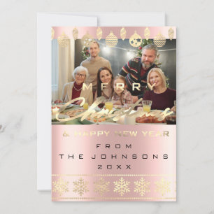 Foto Frohe Weihnachten glücklich Neujahr Rose