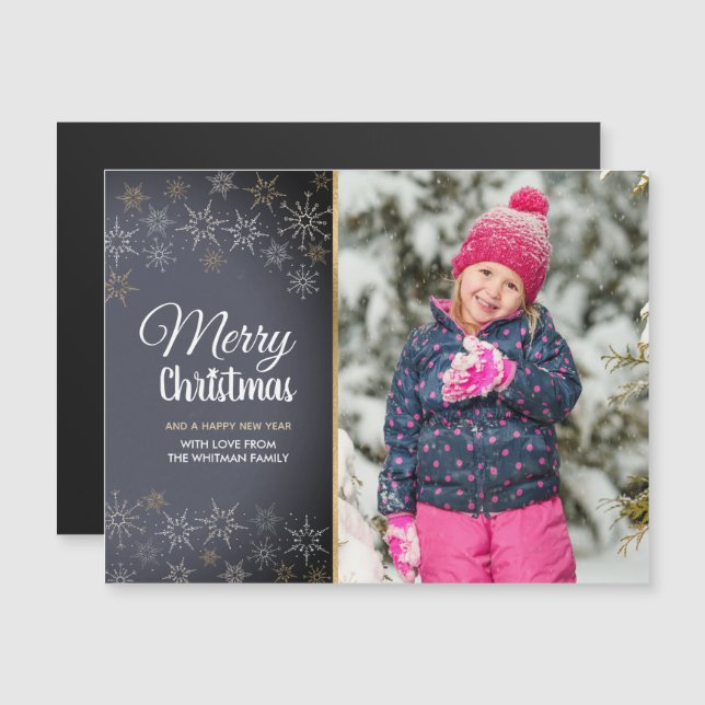 Foto Frohe Weihnachtsfeiertage Magnet (Vorne/Hinten)