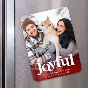 Foto Fröhliche Fette Typografie Rote Weihnachten M Magnet