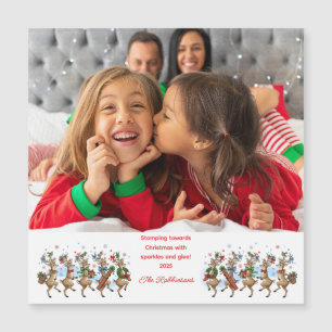 Foto Fun Marching Stomping Weihnachtsmann Magnetkarte