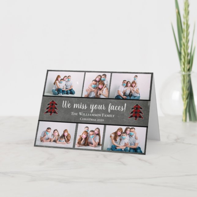 Foto Funny Miss Ihre Gesichter Masken Weihnachten (Vorderseite)