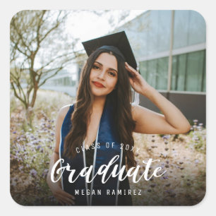 Foto für Abschluss Quadratischer Aufkleber