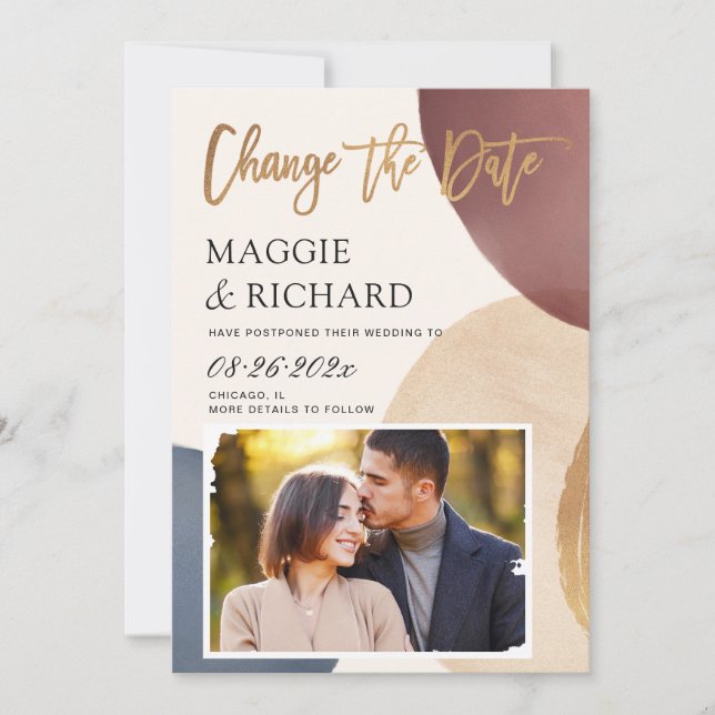 Foto für Abstrakte künstlerische Form Save The Date (Vorderseite)