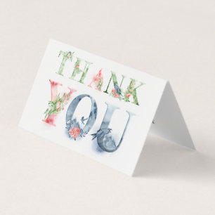 Foto für Aquarellblumen gefaltet Danke