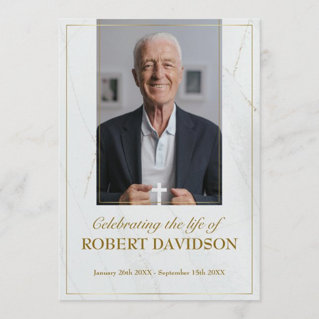 Foto für Beerdigung mit benutzerdefiniertem Marmor Programm (Vorderseite)