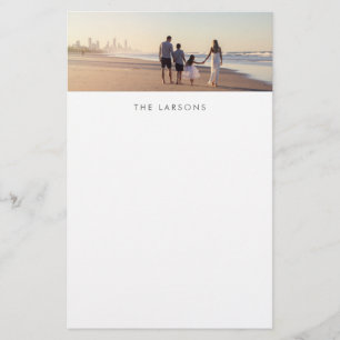 Foto für benutzerdefinierte Familie und Monogramm Briefpapier