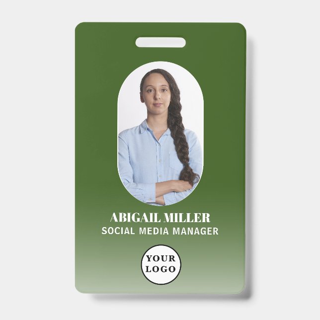 Foto für benutzerdefinierte Mitarbeiter Gradient A Ausweis (Vorderseite)