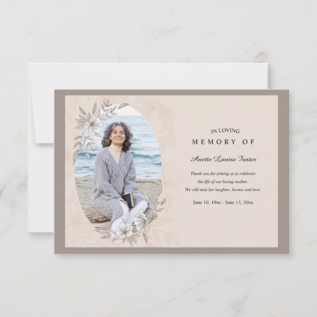 Foto für Blumenbezeichnungen Dankeskarte (Vorderseite)