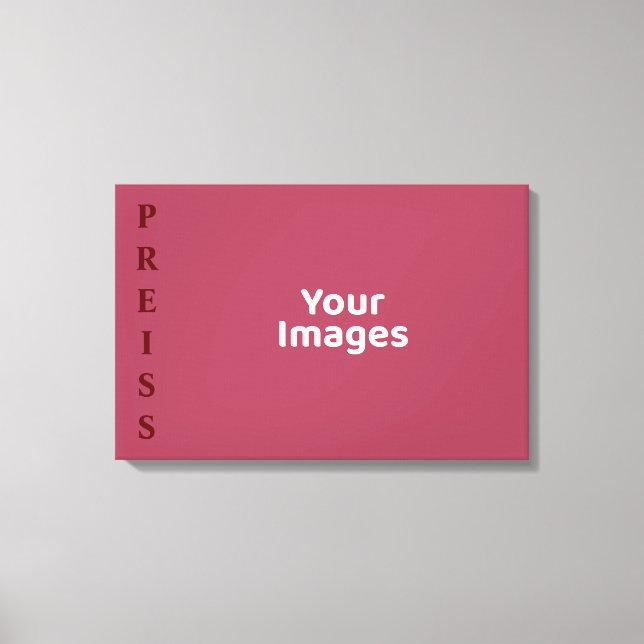 Foto für Burgundy Familienname Anzeige von Leinwan Leinwanddruck (Vorderseite)