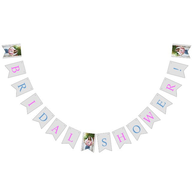 Foto für das benutzerdefinierte Rosa, Blau und Sil Wimpelkette (Alle)