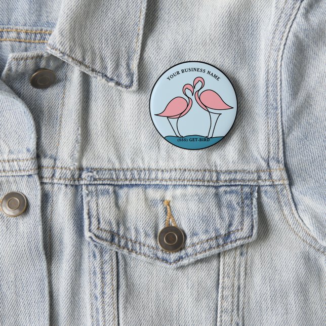 Foto für das Design von "Flamingo Your Business Ro Button (Beispiel)
