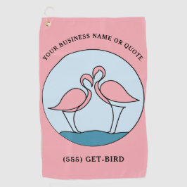 Foto für das Design von "Flamingo Your Business Ro Golfhandtuch