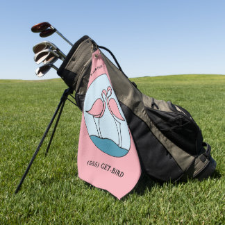 Foto für das Design von "Flamingo Your Business Ro Golfhandtuch